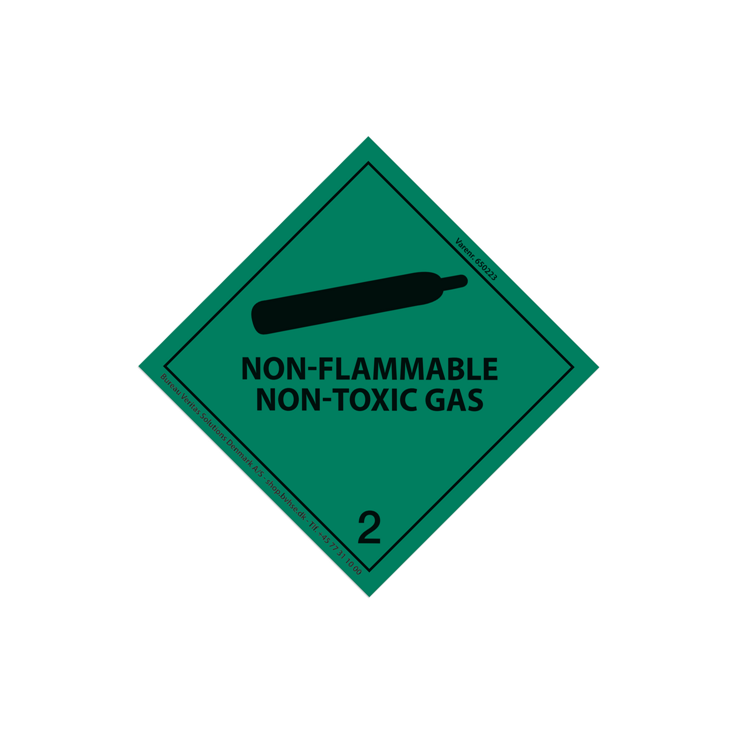 2.2 - Ikke brandfarlige, ikke giftige gasser