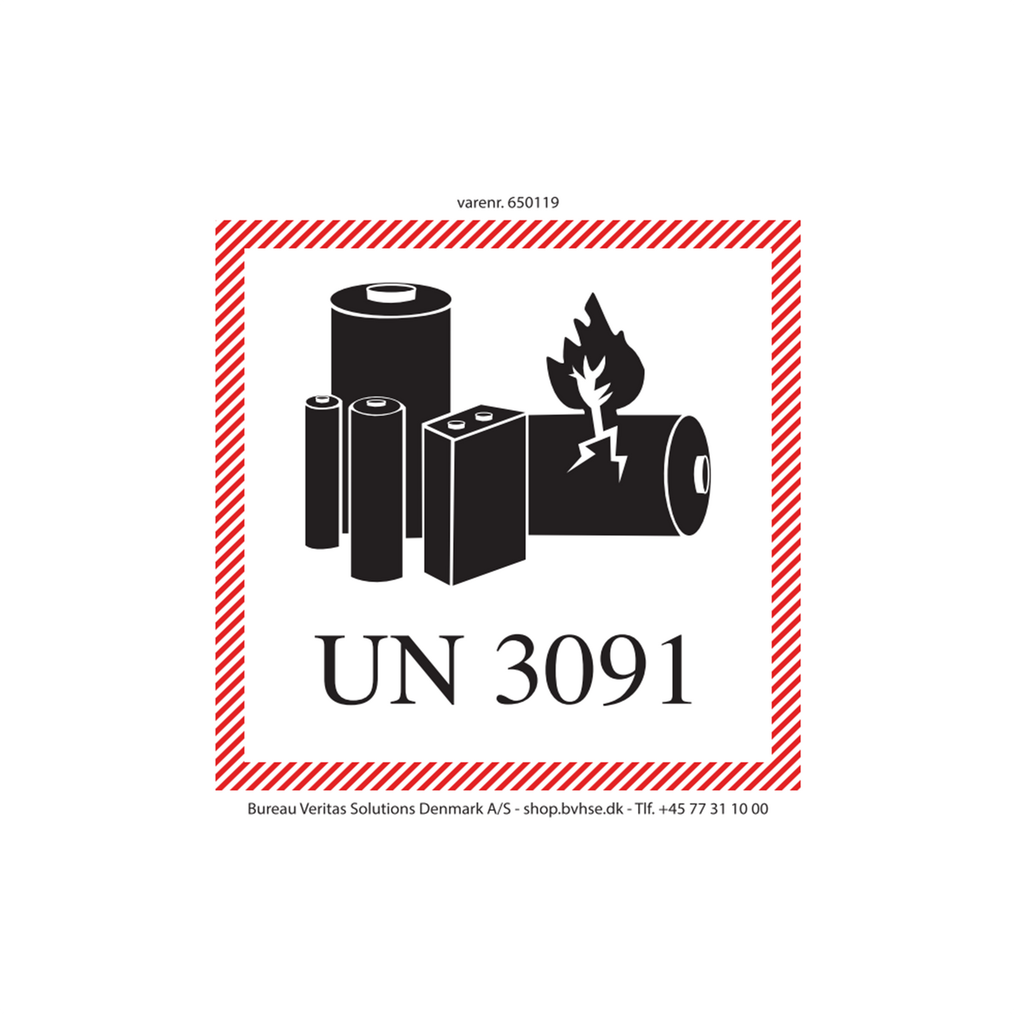 UN 3091 Lithiummetalbatterier i/med udstyr
