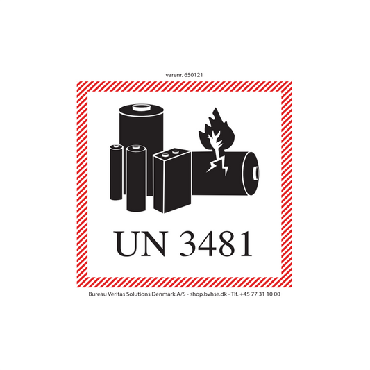 UN 3481 Lithiumionbatterier i/med udstyr